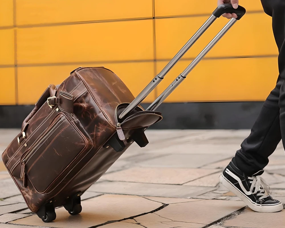 carry on bag leather